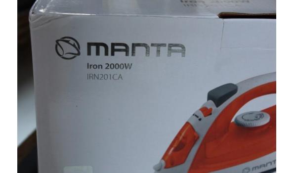 2 strijkijzers MANTA IRN201CA 2000w, werking niet gekend